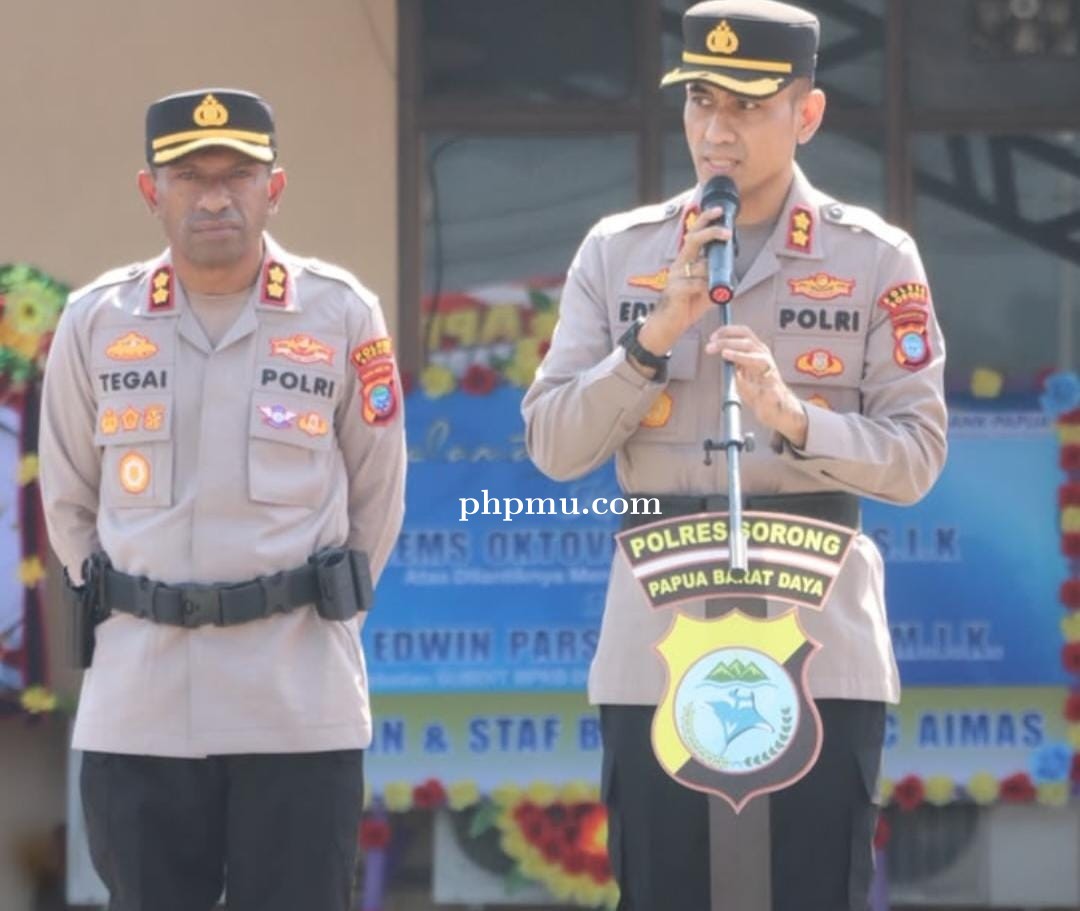 Tongkat Komando Polres Sorong Resmi Berganti, AKBP Jems Oktovianus Tegai Serukan Soliditas dan Pelay